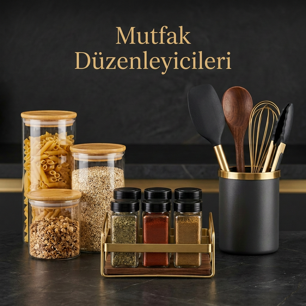 Mutfak Düzenleyicileri, siyah-altın yazılı koleksiyon görseli