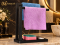 3D Baskı Havluluk ve Sabunluk Organizer - Lavabo Üstü Çok Amaçlı Düzenleyici-Siyah ürün görseli