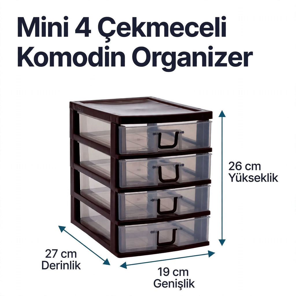 Mini 4 Çekmeceli Komidin Organizer - n