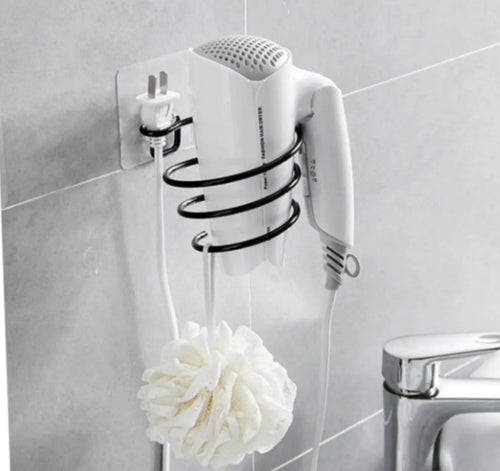 Saç Kurutma Makinesi Tutucu – Yapışkanlı, Duvar Tipi Pratik Organizer
