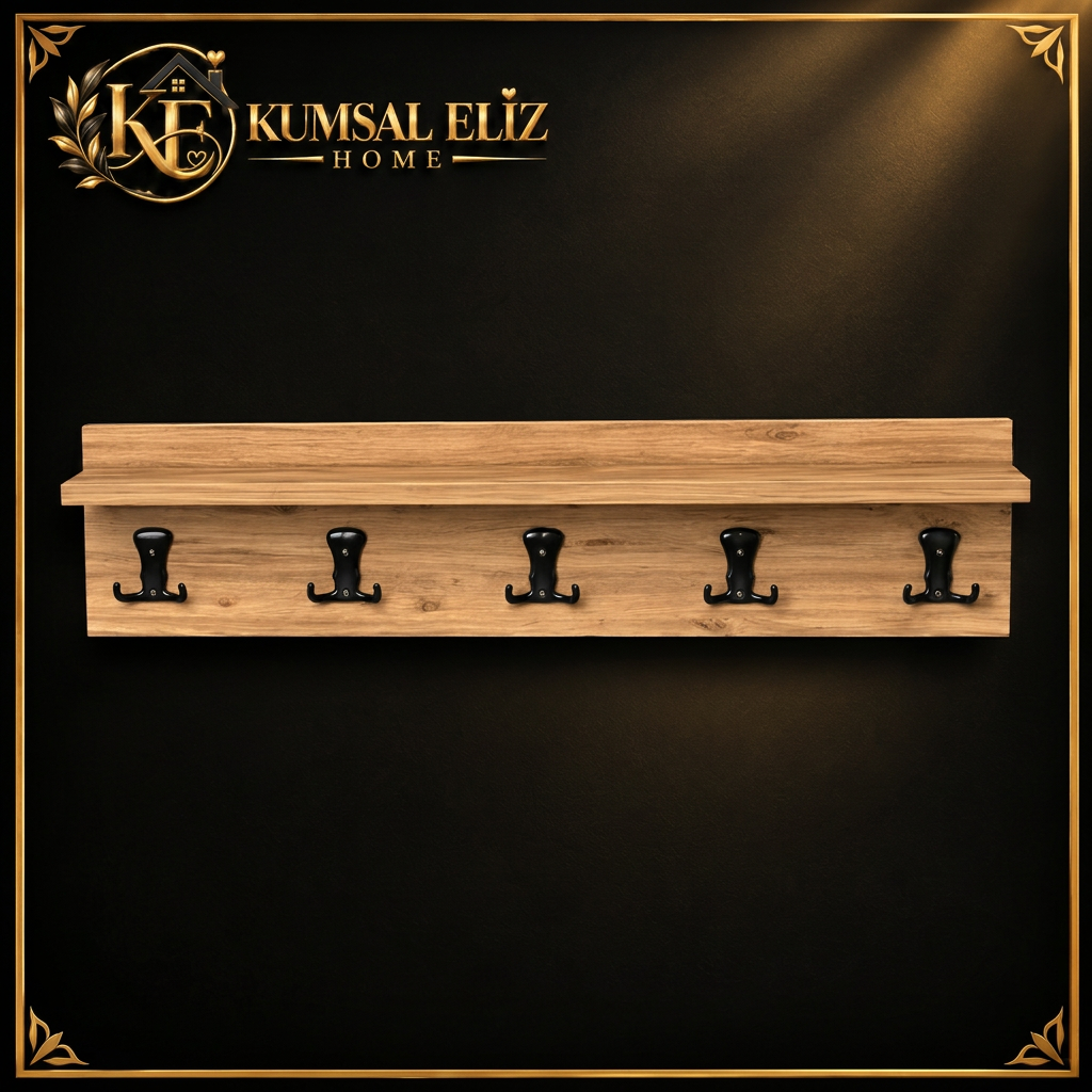Askılık Duvar Elbise Askılığı Portmanto 80 Cm Ceviz Düz - bo ask l k kare g rsel