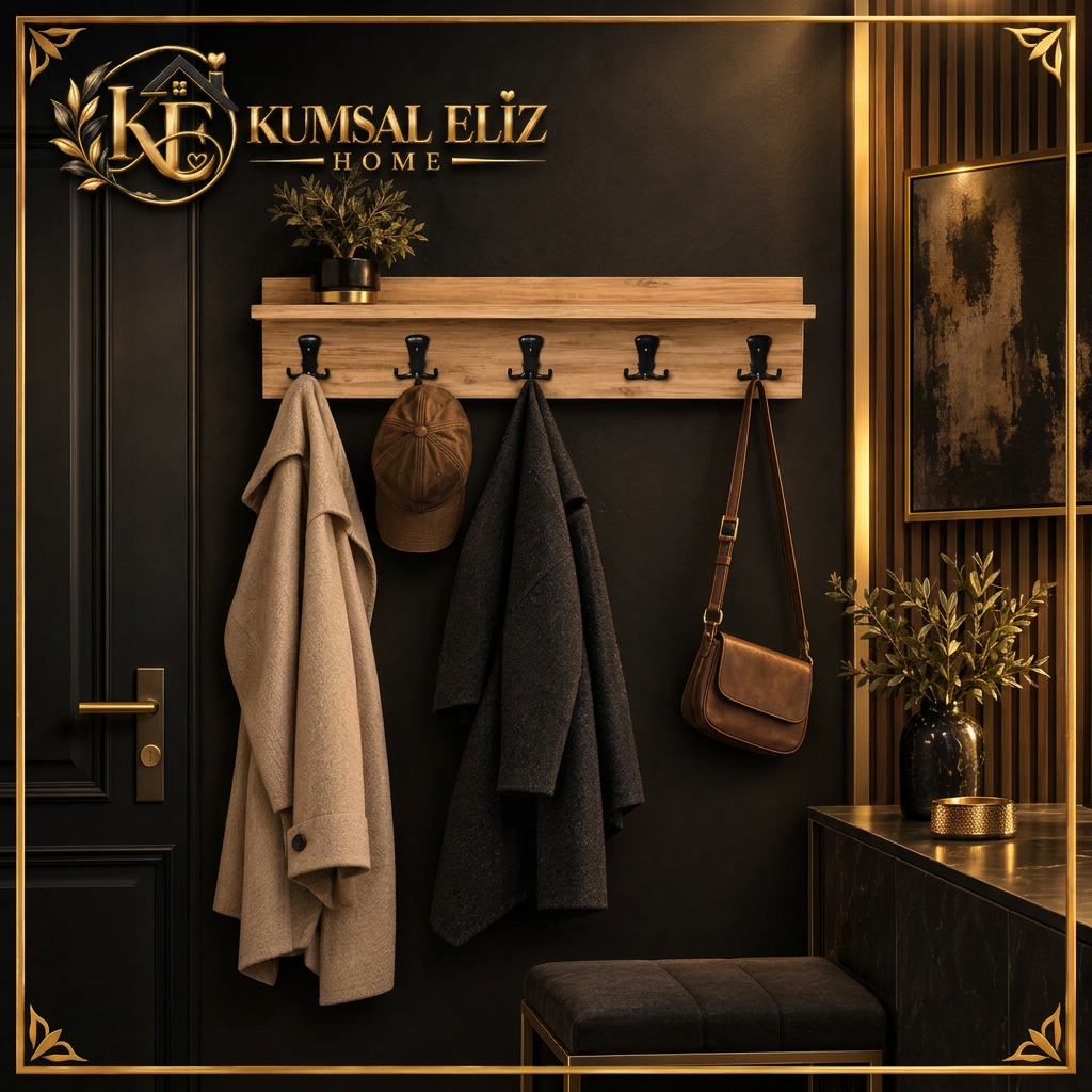 Askılık Duvar Elbise Askılığı Portmanto 80 Cm Ceviz Düz - dekorlu ask l k kare g rsel