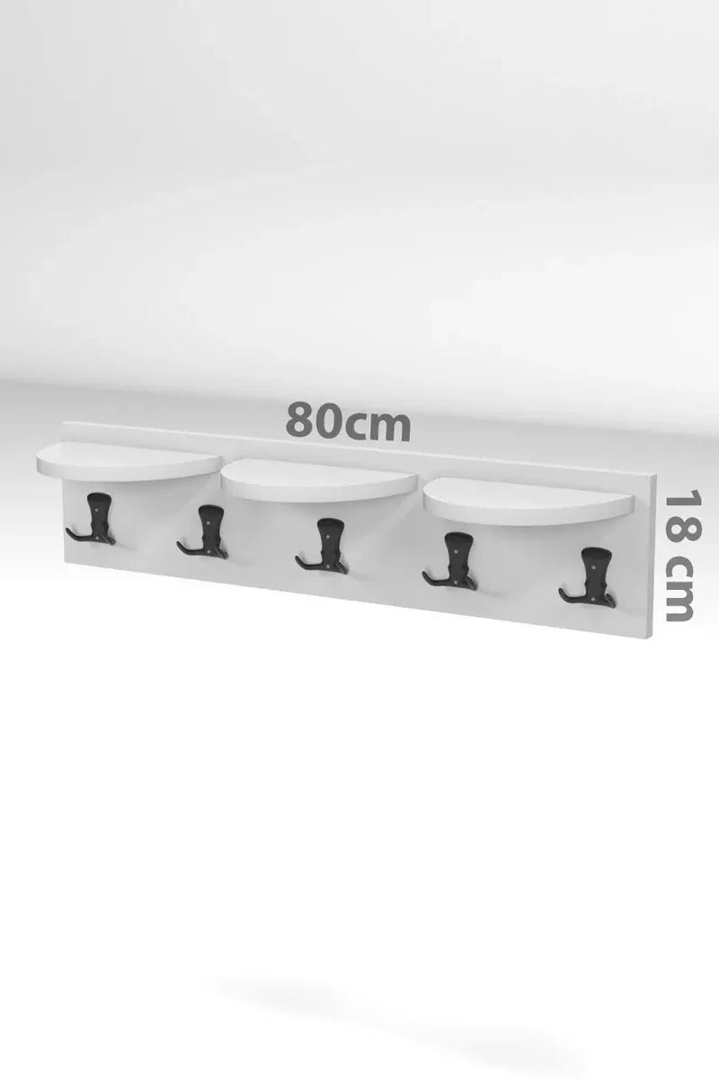 Askılık Duvar Elbise Askılığı Portmanto 80 Cm Ceviz ürün görseli