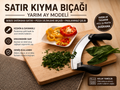 Satır Kıyma Bıçağı – Yarım Ay Modeli | Sebze Doğrama, Kıyma ve Pizza Dilimleme Bıçağı