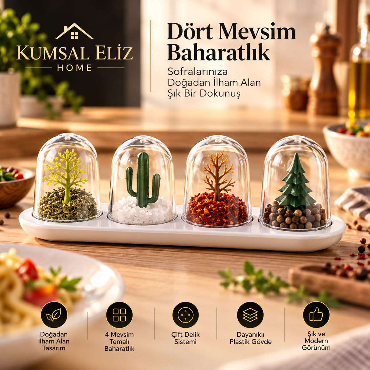 Dört Mevsim Baharatlık - Four Seasons Spice Shakers