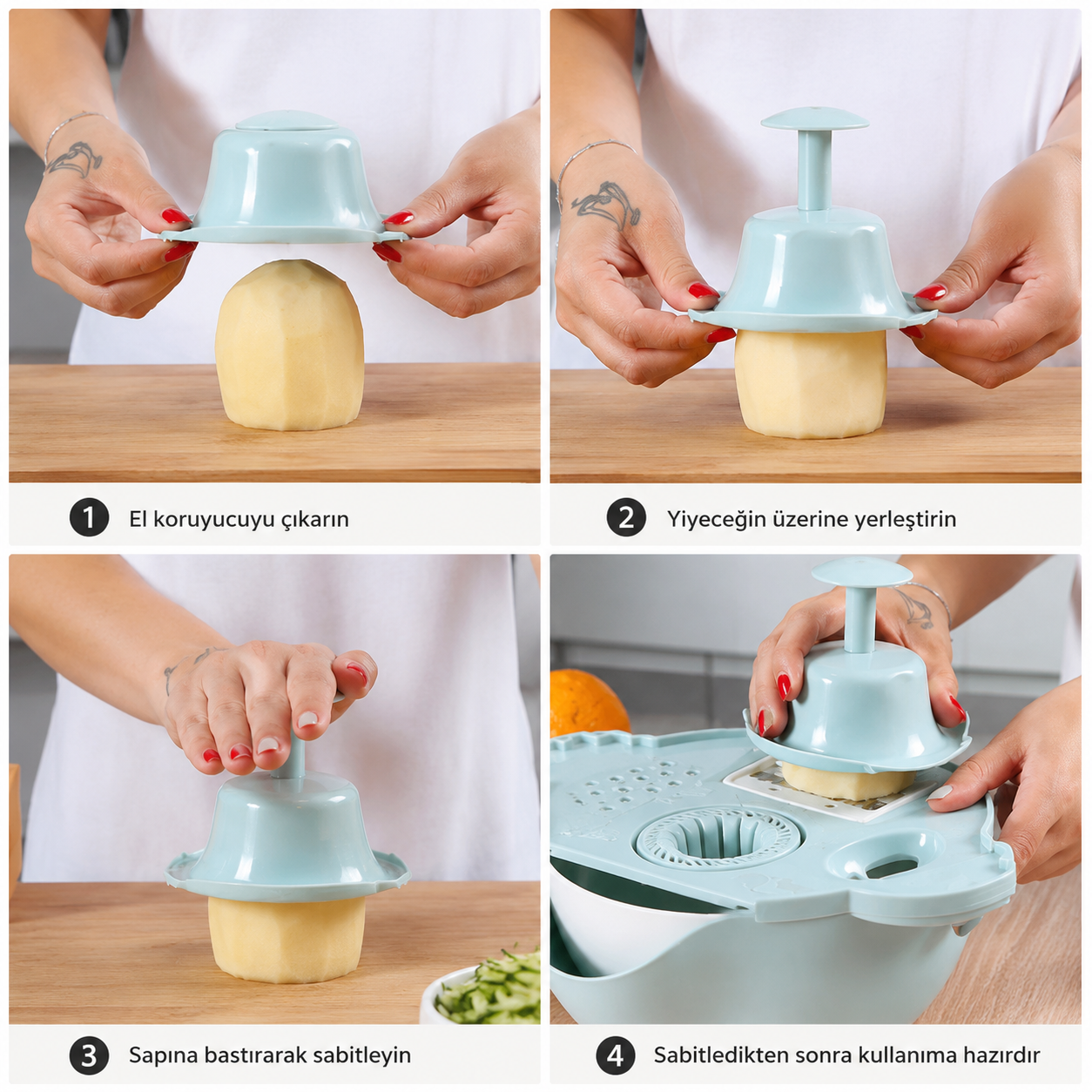 Çok Fonksiyonlu Salata Doğrayıcı Kase & Cam Yağlık Sirkelik Seti – Mutfak Hazırlık ve Düzen Seti