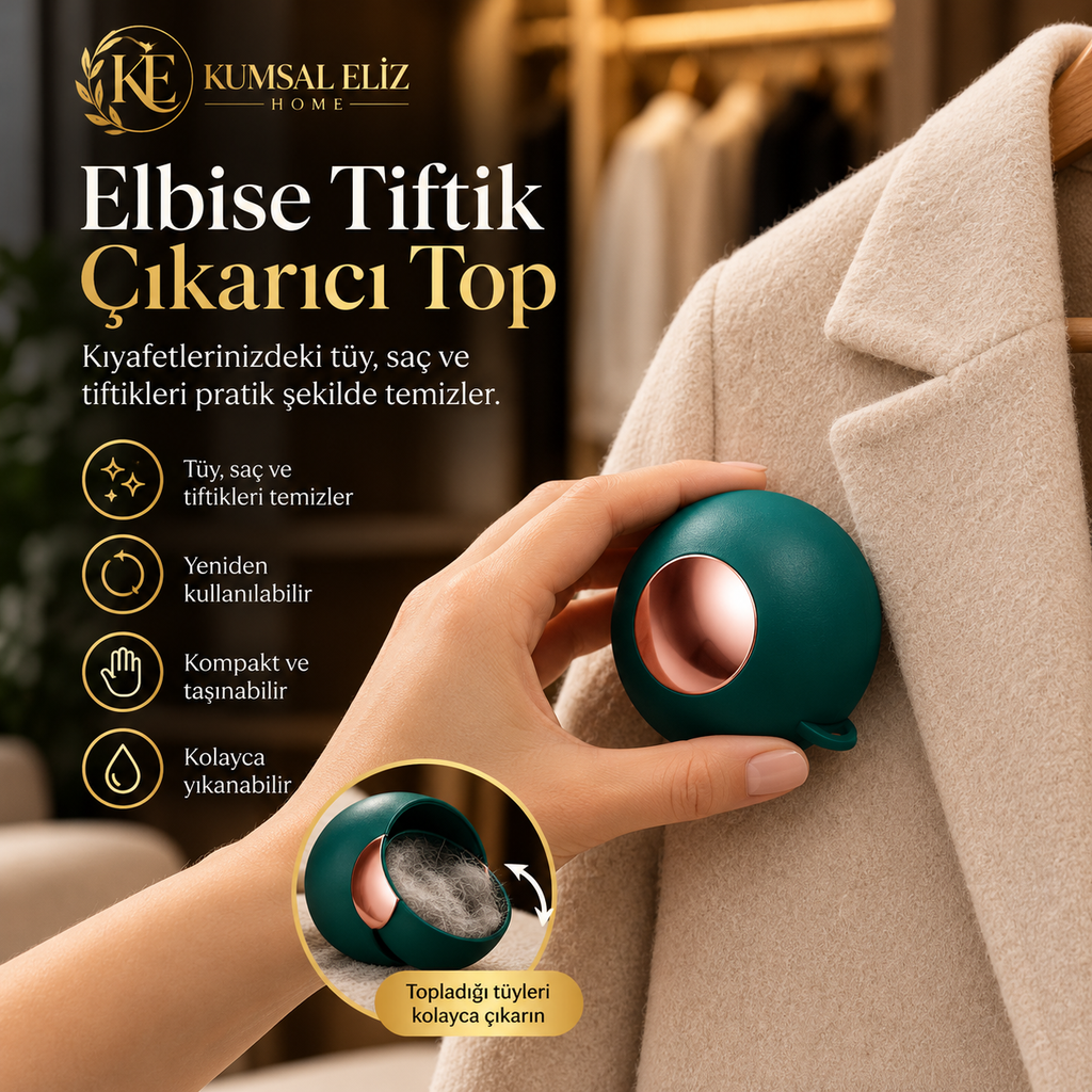 Elbise Tiftik Çıkarıcı Top – Yeniden Kullanılabilir ve Yıkanabilir