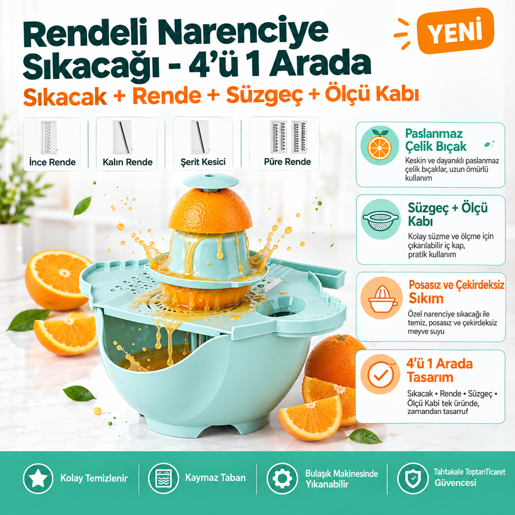 Çok Fonksiyonlu Salata Aparatı - Süzgeçli Doğrayıcı Kase ürün görseli