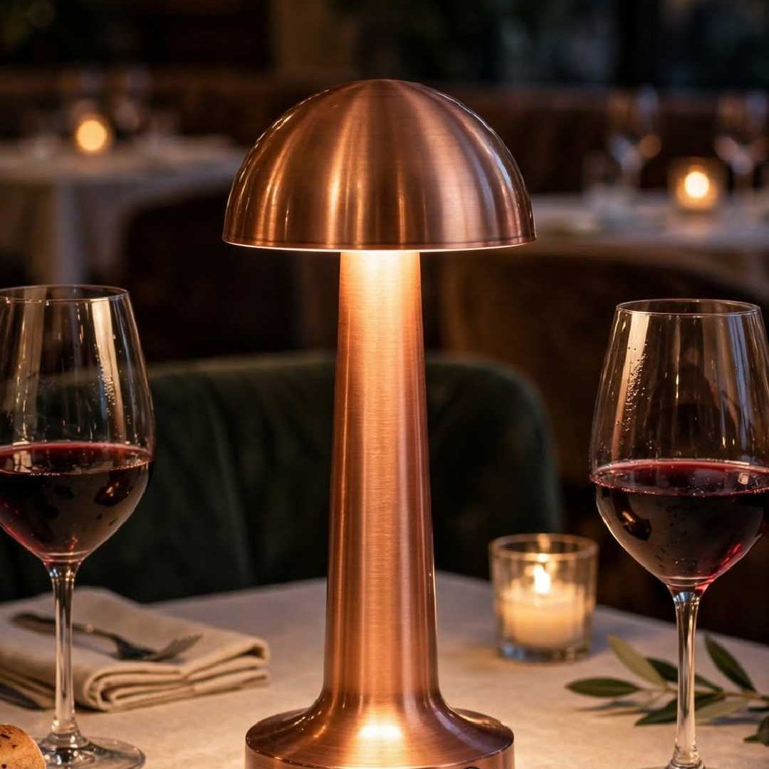 Mantar Dokunmatik LED Masa Lambası - restaurant square