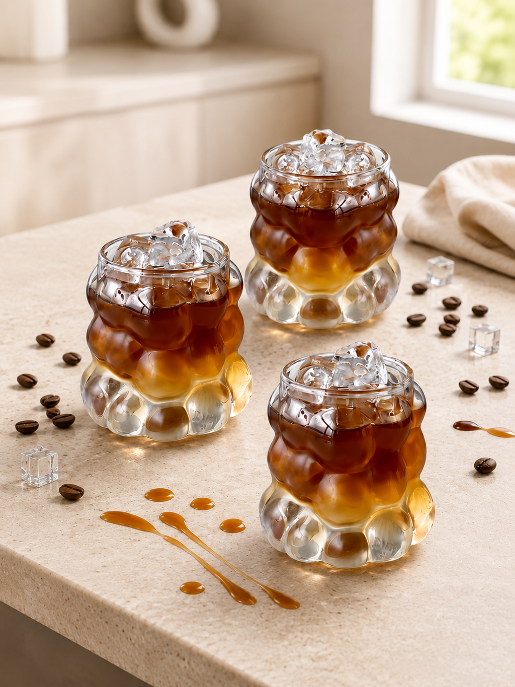 Paçi Bubble 350 ml 3'lü Yeni Nesil Latte ve Meşrubat Bardağı